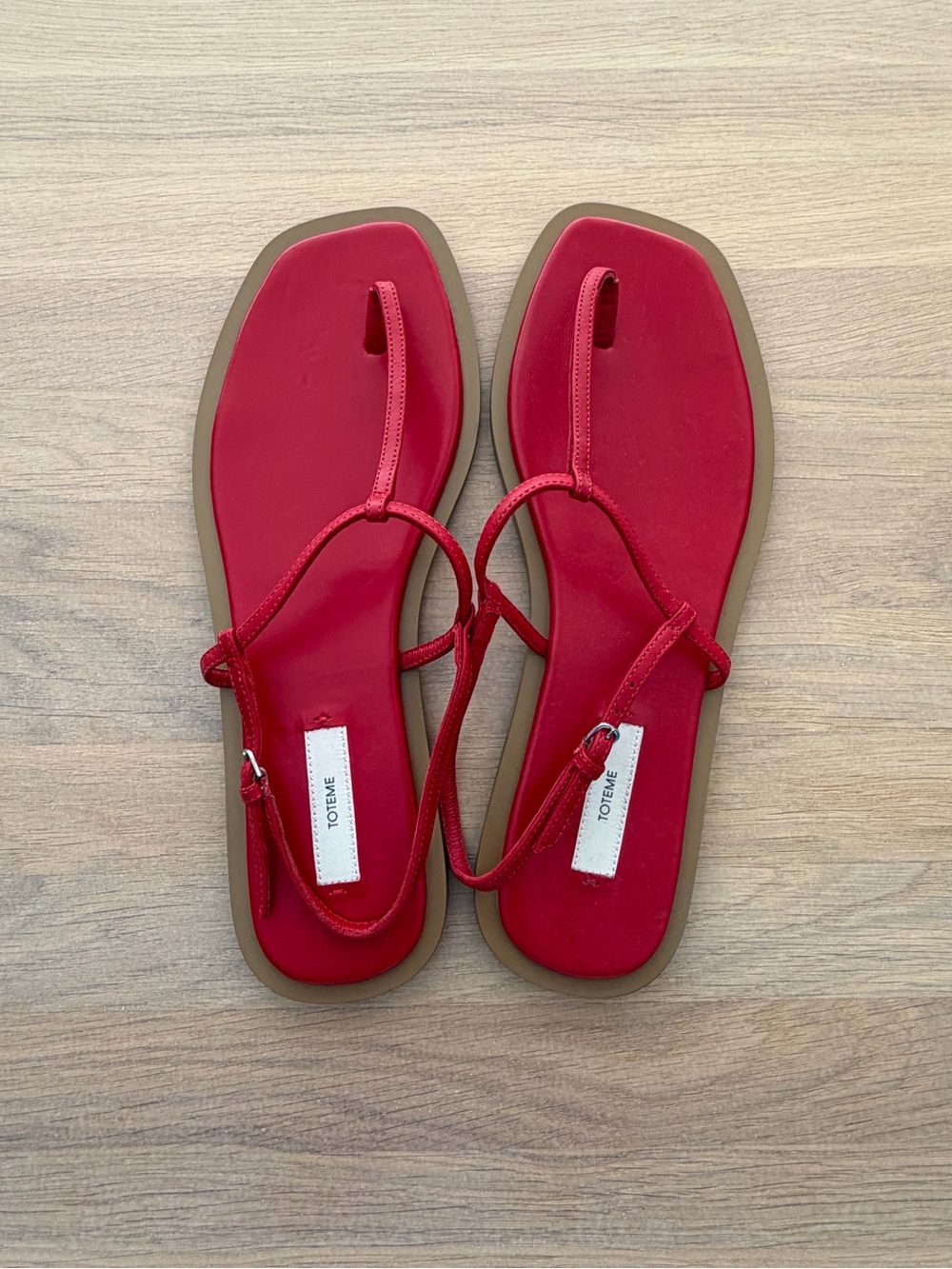 Toteme red flat sandal shoe 40